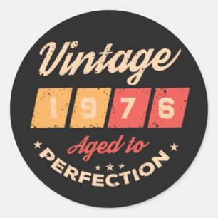 Persoonlijk feestje voor vijftig vintage 50ste ver ronde sticker