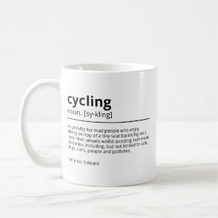 Persoonlijk fietsersgeschenk voor mannen en vrouwe koffiemok