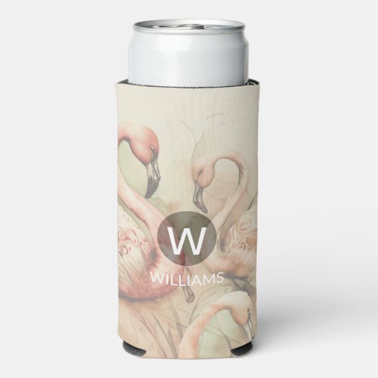 Persoonlijk Flamingo Monogram (Seltzer Achterkant)
