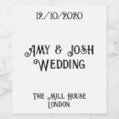 Persoonlijk fleslabel.  wijn etiket (Enkel label)