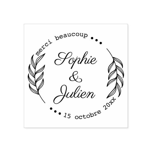 Persoonlijk, Floral, Bedwinging Rubberstempel (Afrduk)