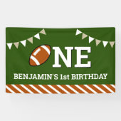 Persoonlijk Football 1e verjaardag Spandoek (Horizontaal)