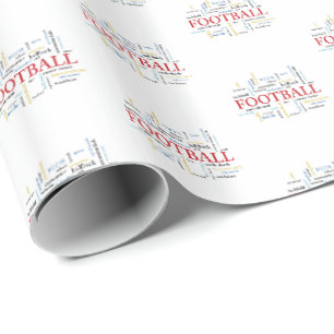 Persoonlijk, Football Coach Dank u in woorden Cadeaupapier