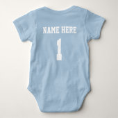 Persoonlijk Football Jersey One Piece Body Suit Romper (Achterkant)