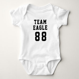 Persoonlijk Football op locatie en nummer van Baby Romper
