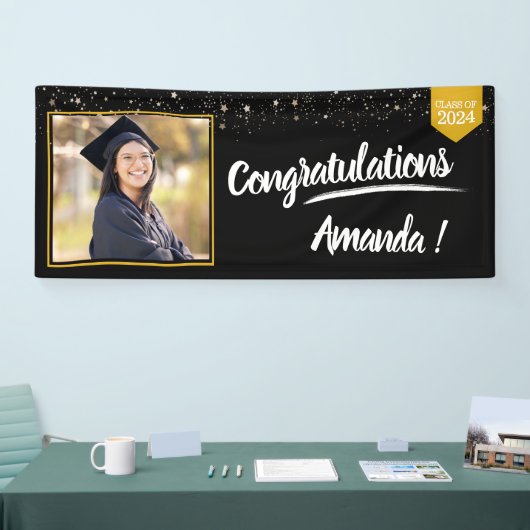 Persoonlijk foto-Afstuderen Spandoek (Beurs)