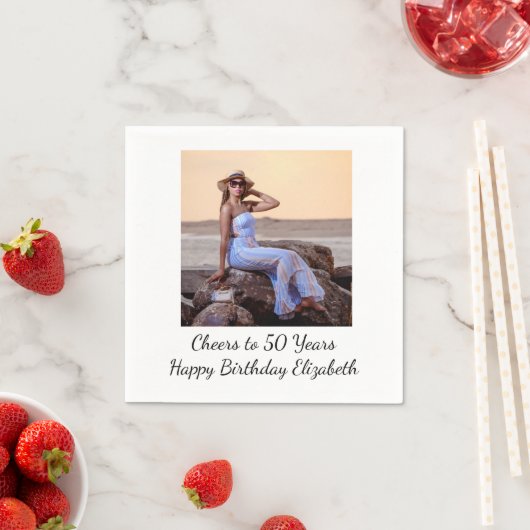 Persoonlijk Foto Birthday Party voor hem of haar Servet (Insitu)