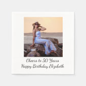 Persoonlijk Foto Birthday Party voor hem of haar Servet (Voorkant)