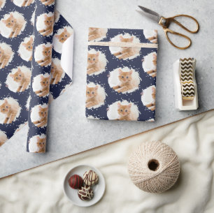 Persoonlijk Foto Patroon Blauw voor Liefhebbers va Cadeaupapier