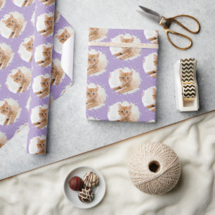 Persoonlijk Foto Patroon Paars voor Liefhebbers va Cadeaupapier