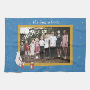 Persoonlijk foto Polar Beer Penguin Framed Pic Theedoek