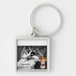Persoonlijk Foto Sleutelhanger boho hert Buck Head