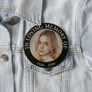 Persoonlijk Fotobegrafenis Ronde Button 4,0 Cm