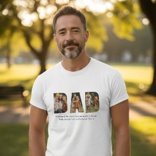 Persoonlijk Fotocadeau voor Vader "PAPA" Collage T-shirt