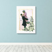 Persoonlijk fotofloraal lijst canvas afdruk (Insitu (Houten vloer))