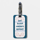 Persoonlijk fotonaamnummer Hockey Bag-Label Bagagelabel (Achterkant verticaal)