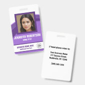 Persoonlijk Fotopersoneelsbadge Badge (Voor- en achterkant)