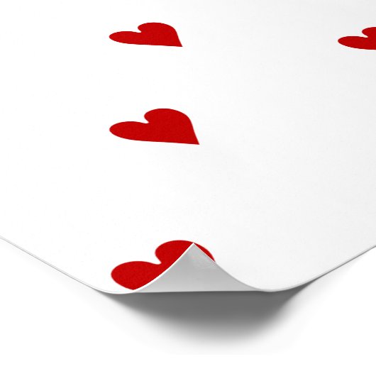 Persoonlijk Fotoroode Hartframe Moderne Verjaardag Poster (Hoek)