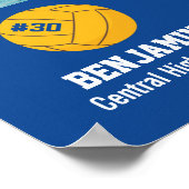 Persoonlijk fotoverzamelteam voor waterpoly Naam # Poster (Hoek)