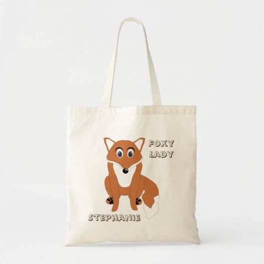 Persoonlijk Fox-ontwerp Tote Bag (Voorkant)