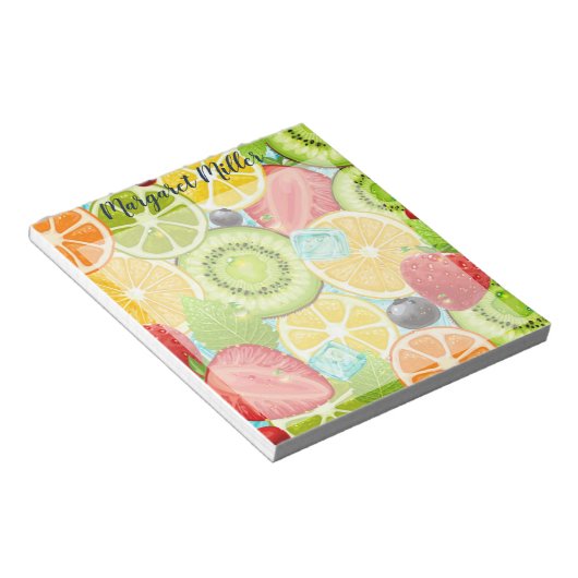 Persoonlijk fruit notitieblok (Schuin)