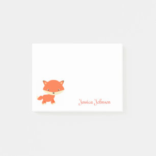 Persoonlijk Funny Animal Fox Kind notitieblok Post-it® Notes