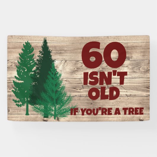 Persoonlijk Funny Birthday Old Age Spandoek (Horizontaal)