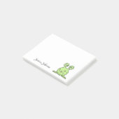 Persoonlijk Funny Cute Green Alien-notepad Post-it® Notes (Schuin)