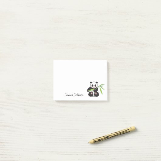 Persoonlijk Funny Fat Panda-blocnote Post-it® Notes (Op bureau)