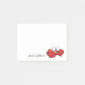 Persoonlijk Funny Fat Red Crab-notepad Post-it® Notes (Voorkant)