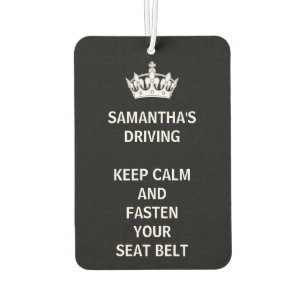Persoonlijk Funny Girly Keep Calm Black Luchtverfrisser