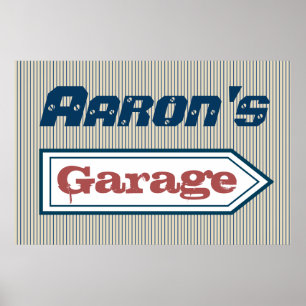 Persoonlijk garagebord kunstposter decoratie