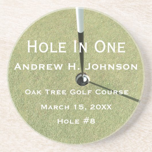 Persoonlijk gat in één Man grot Onderzetters (Voorkant)