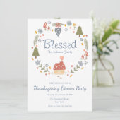 Persoonlijk Gebed Genadig Dankbaar Dinnerfeest Kaart (Staand voorkant)