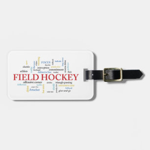 Persoonlijk, Gebied Hockey Coach Dank u in Woorden Bagagelabel