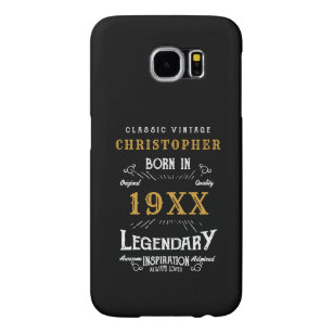 Persoonlijk geboortedag monogram Legendary Vader Samsung Galaxy S6 Hoesje