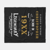 Persoonlijk geboortedag monogram Legendary Vader Fleece Deken (Voorkant (Horizontaal))