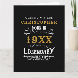 Persoonlijk geboortedag monogram Legendary Vader Kaart