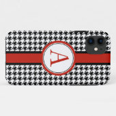 Persoonlijk Geborduurd Houndstooth iPhone 5 Case M (Achterkant (horizontaal))
