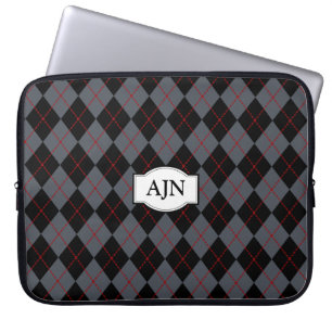 Persoonlijk geborduurde Argyle-laptoptas Laptop Sleeve