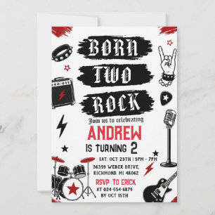 Persoonlijk Geboren Two Rock Verjaardag Kaart