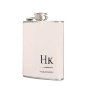 Persoonlijk Gebrandmerkt Roze Chic Bachelorette Heupfles (Links)