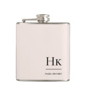 Persoonlijk Gebrandmerkt Roze Chic Bachelorette Heupfles (Voorkant)