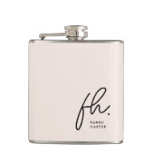 Persoonlijk Gebrandmerkt Roze Chic Bachelorette Heupfles (Voorkant)