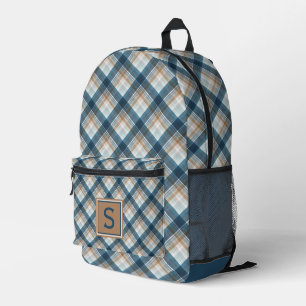 Persoonlijk Gebreid Plaid Tartan Patroon Bedrukte Rugzak