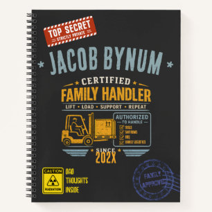Persoonlijk Gecertificeerd Familiebeheerder Funny Notitieboek