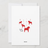 Persoonlijk Gefeliciteerd met jul! Kerstmis Dala p Feestdagenkaart (Achterkant)