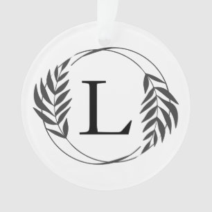 Persoonlijk gegraveerd geschenk met monogram ornament