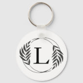 Persoonlijk gegraveerd geschenk met monogram sleutelhanger (Achterkant)