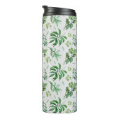 Persoonlijk gegraveerd groen blad botanisch huisde thermosbeker (Geroteerd rechts)